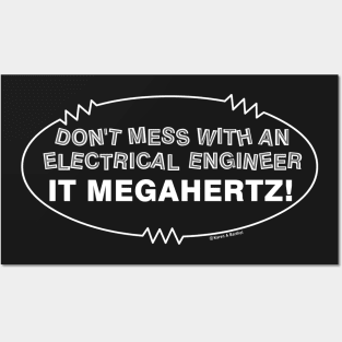 Electrical Engineer Megahertz White Oval Posters and Art